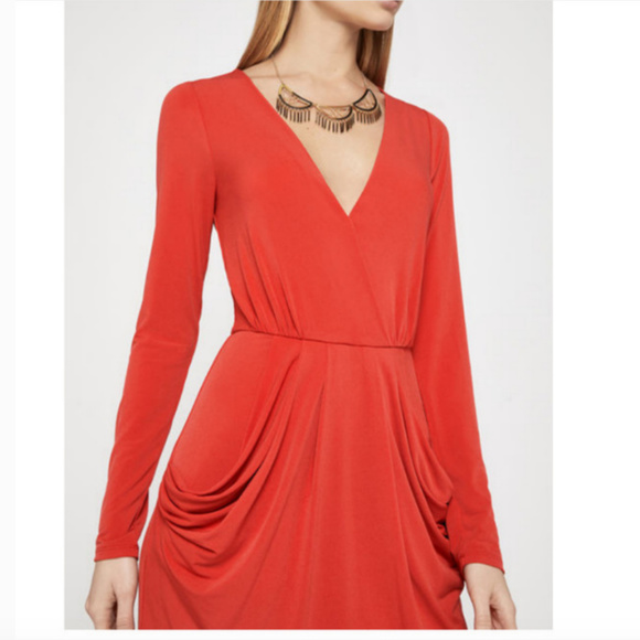 BCBGeneration Long Sleeve Faux-Wrap Sheath Dress - Picture 2 of 7